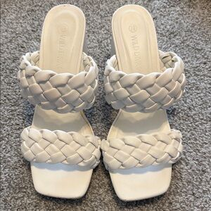Wild Diva Ivory Braided Sandals